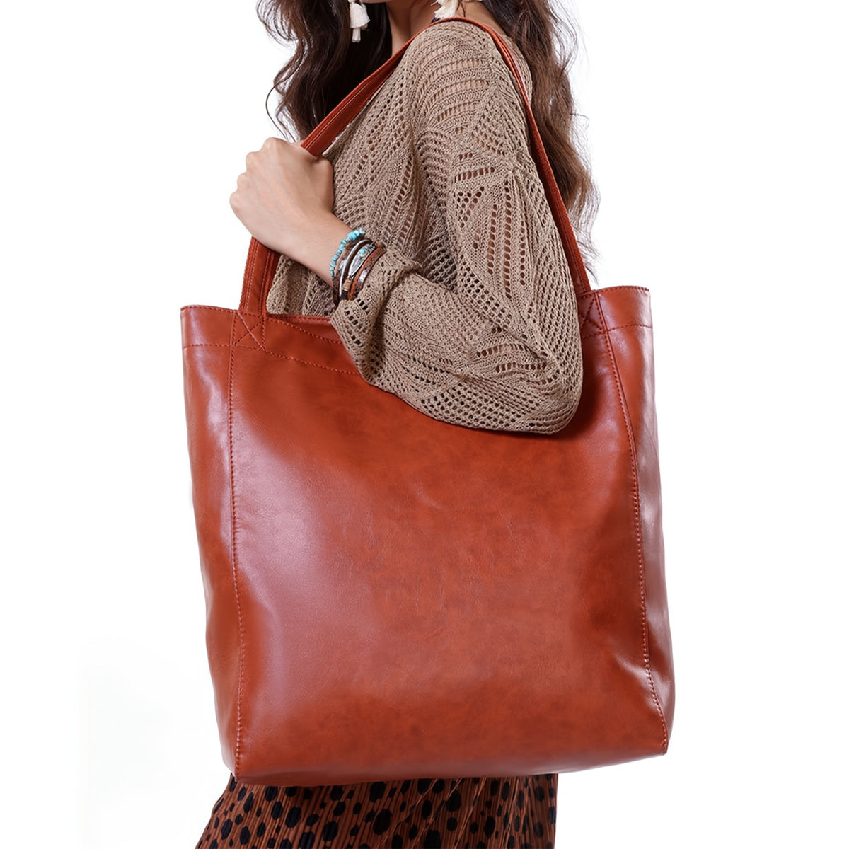 Women's Pocket One Retro Oil Waxed Large Bags