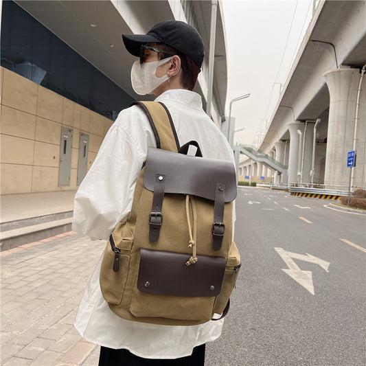 Men's Stylish Canvas Trend Large Capacity Backpacks