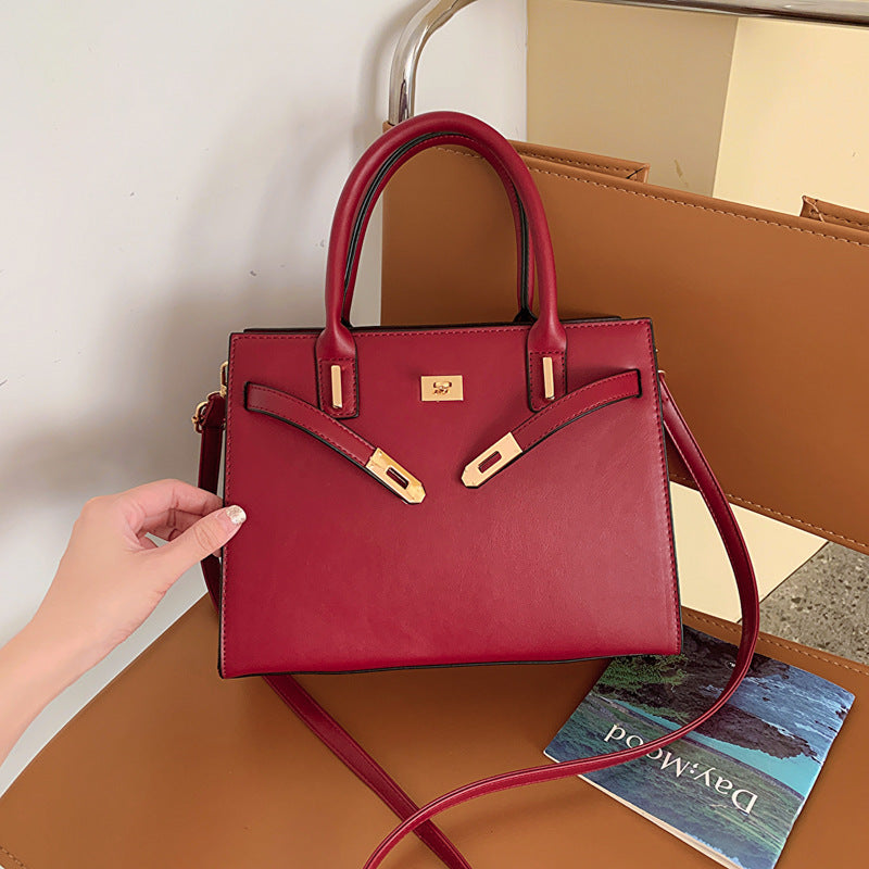 Women's Hand Holding Large Capacity Red Bridal Handbags