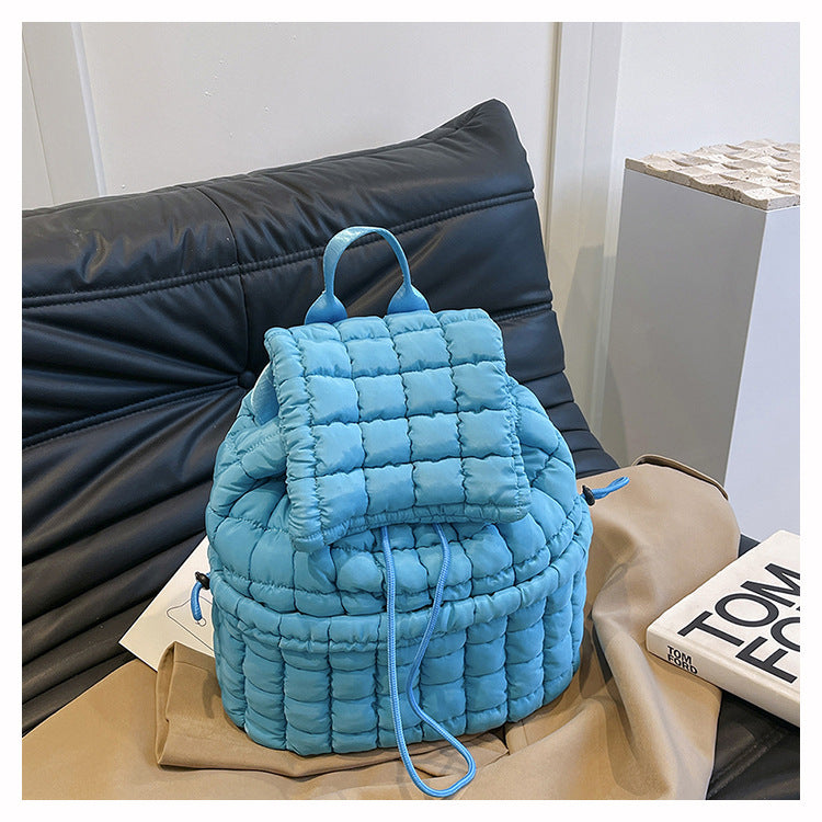 Women's Commuter Large Capacity Lightweight Fluffy Plaid Backpacks