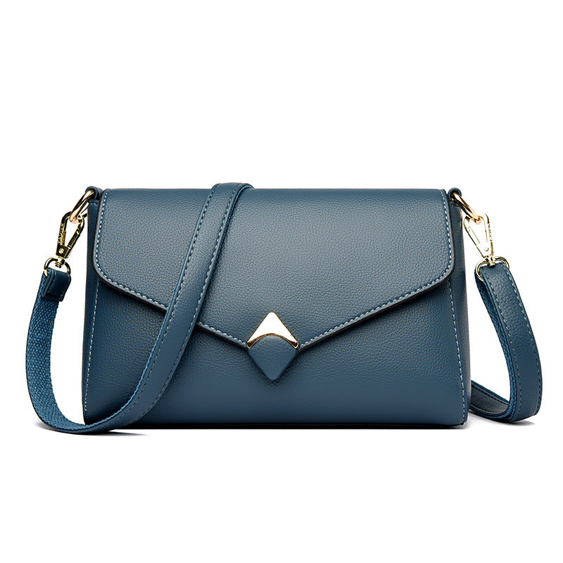 Women's Elegant Mother Simple Soft Leather For Shoulder Bags