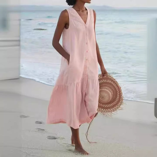 Cotton Strap Type Temperament Commute Trendy Dress Dresses