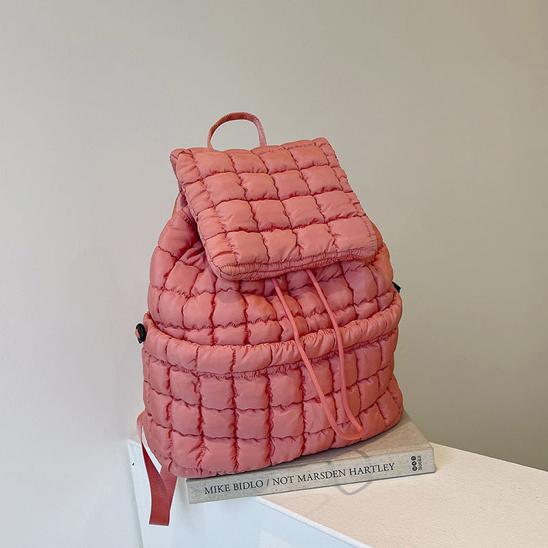 Women's Pleated Cloud Korean Niche Bubble Large Backpacks