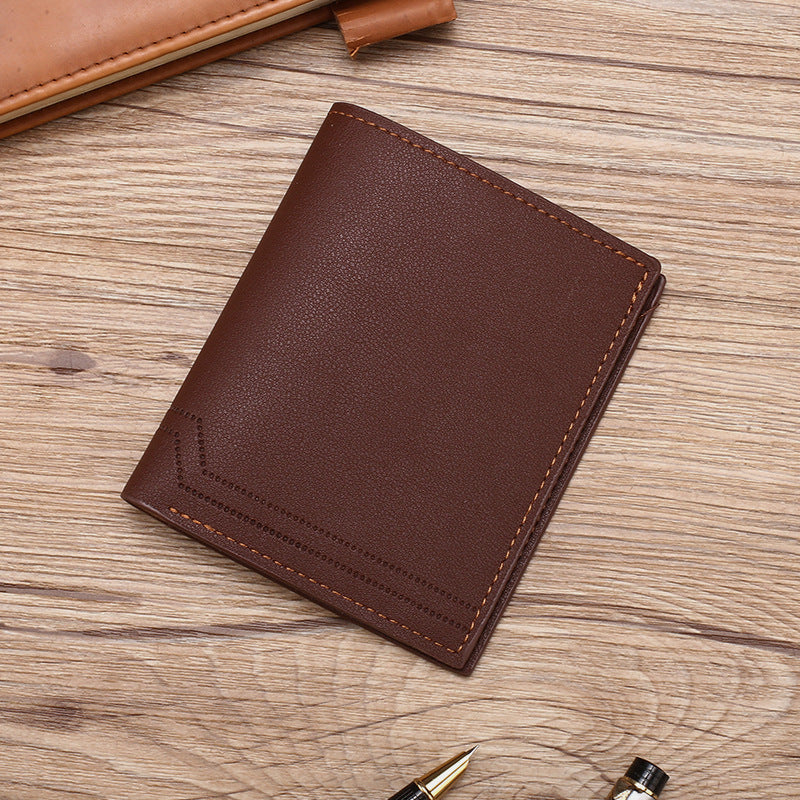 Men's Horizontal Solid Color Business Short License Men's Wallet