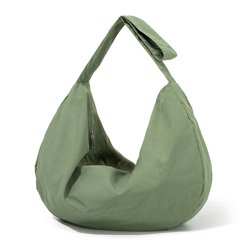Unisex Large Capacity Macaron Color Dumpling Commuter Bags