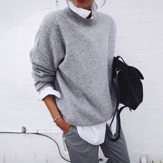 Women's Knitted Long Sleeve Pullover Hoodie Sweaters