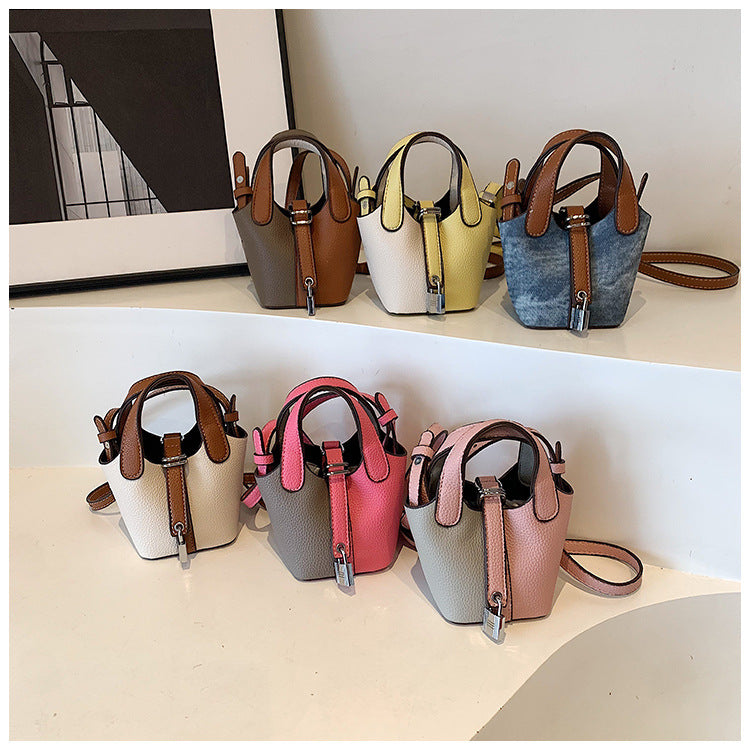 Fashion Color Contrast Western Style Vegetable Basket Bags