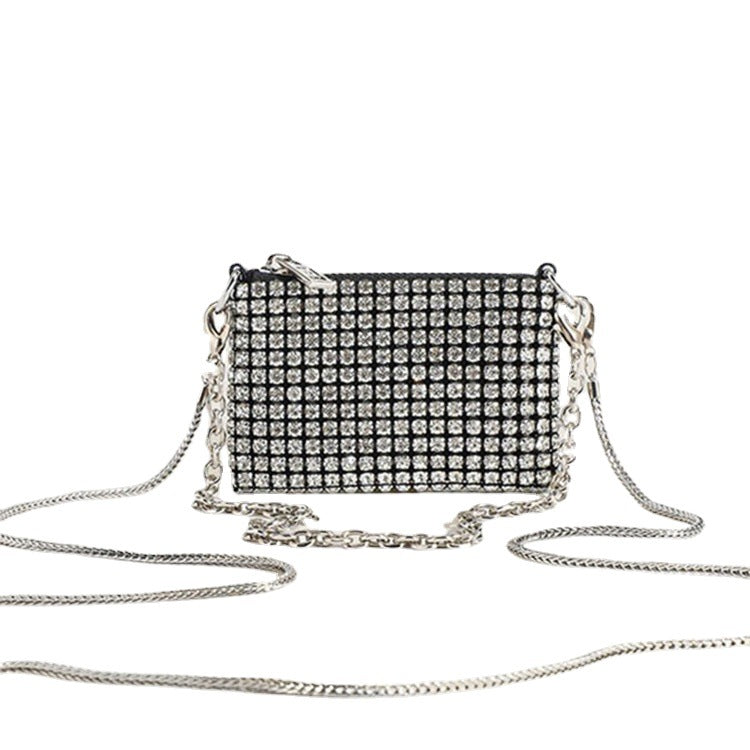 Women's Full Diamond Hot Rhinestone King Dinner Shoulder Bags