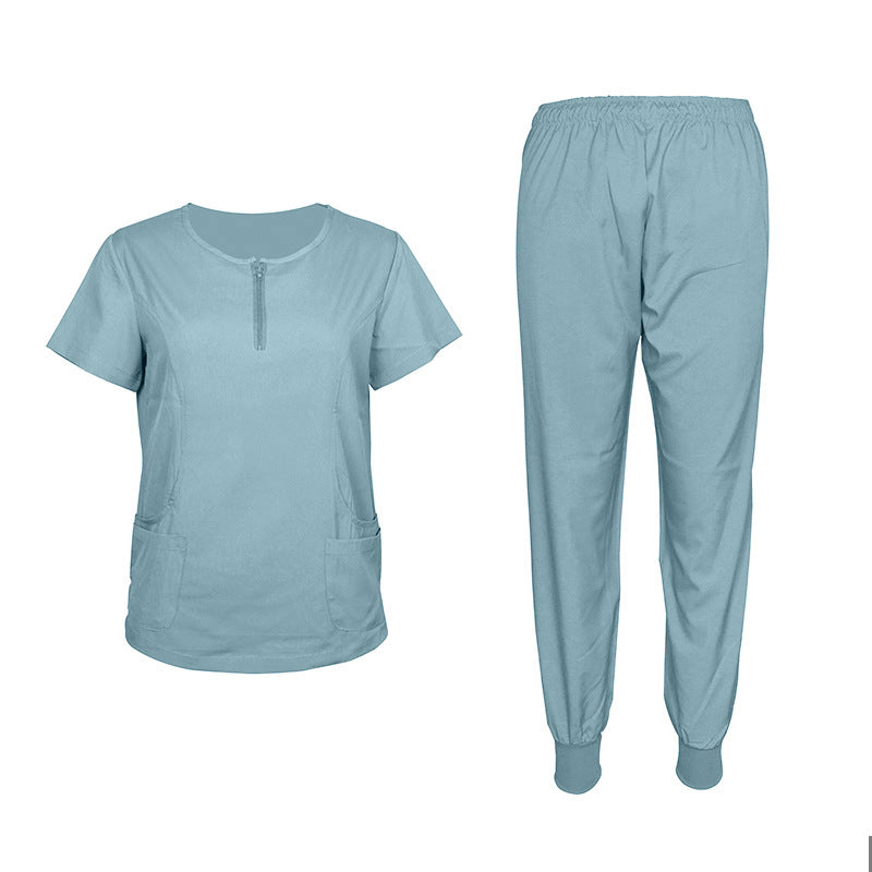 Split Sleeve Beauty Salon Care Work Uniform