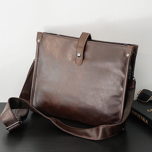 Men's Fashion Leisure Commute Light Business Green Men's Shoulder Bags