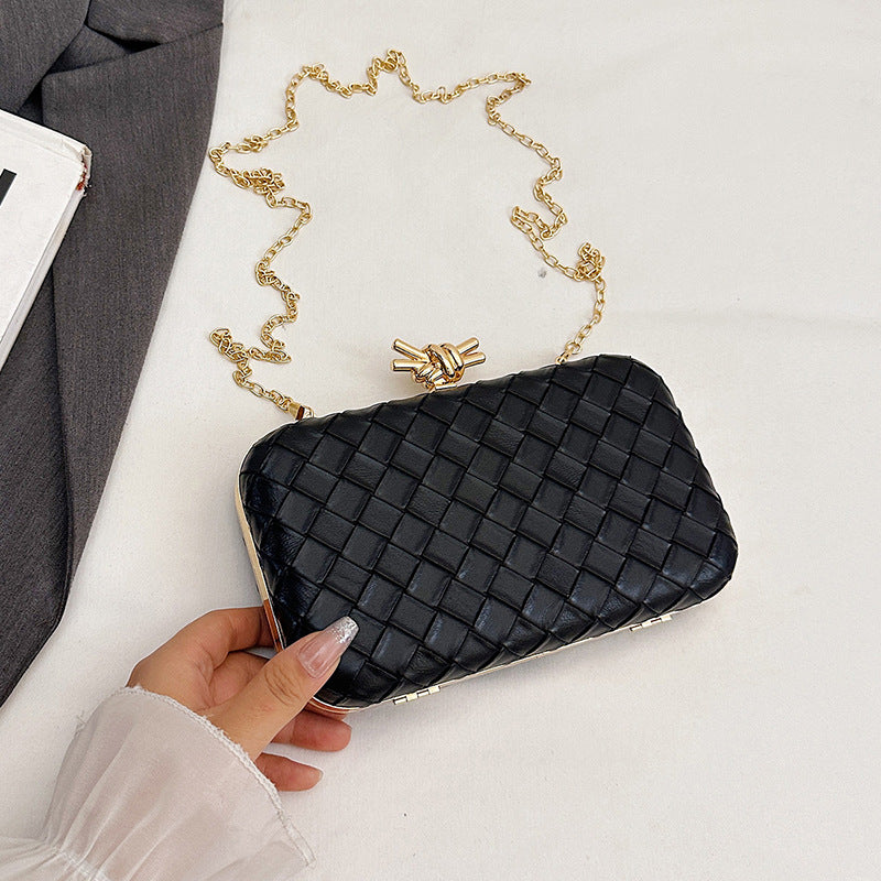 Track Dinner Hand-woven Design Chain Hand-held Bags