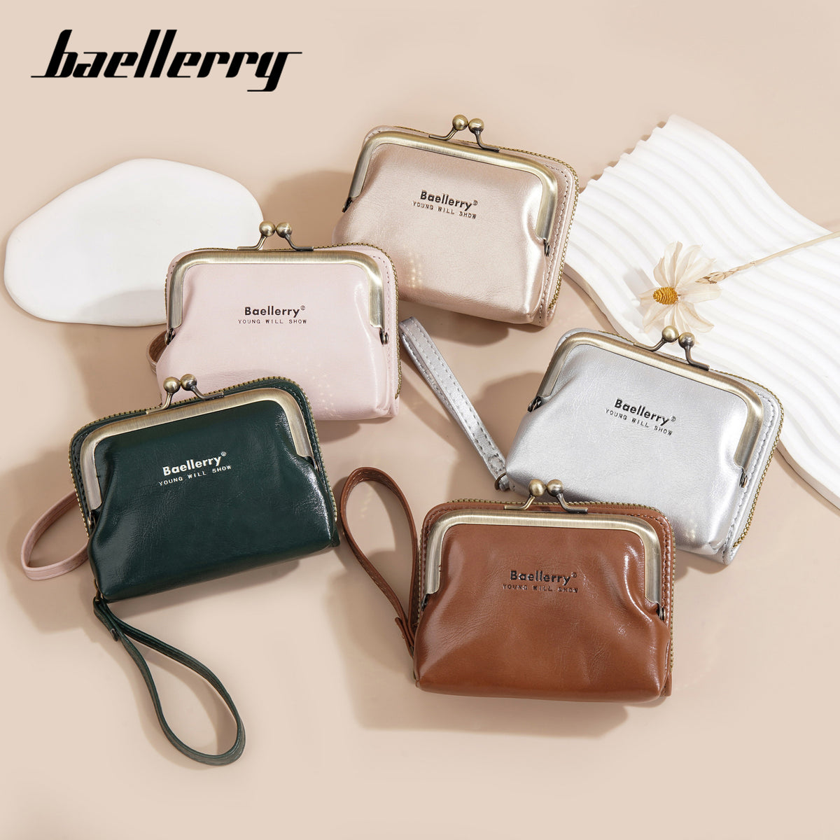 Women's Wax Leather Multiple Slots Expanding Mini Card Holder