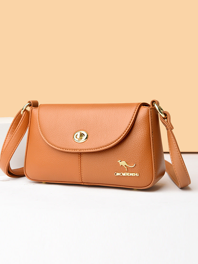 Women's Fashionable High-grade Simple Soft Leather Shoulder Bags