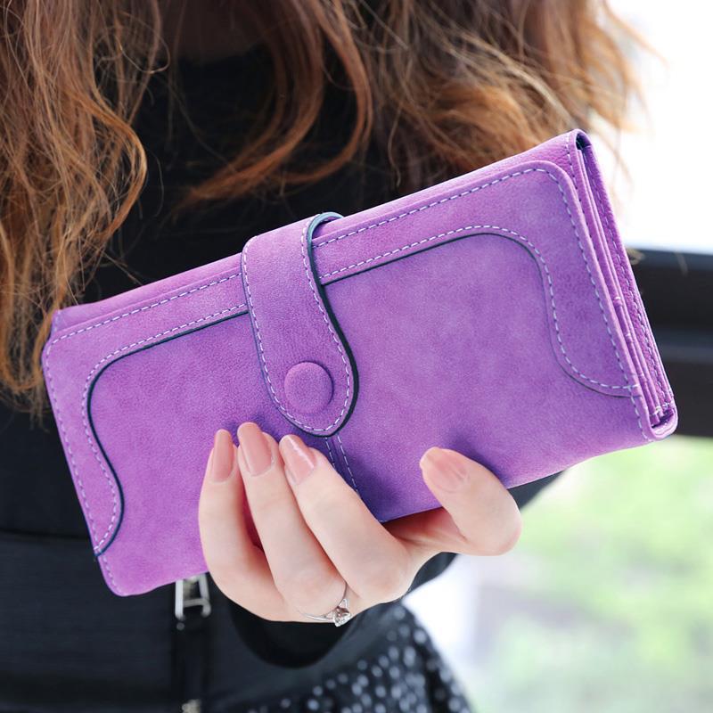 Women's Frosted Vintage Clutch Soft Leather Multifunctional Ladies Wallet