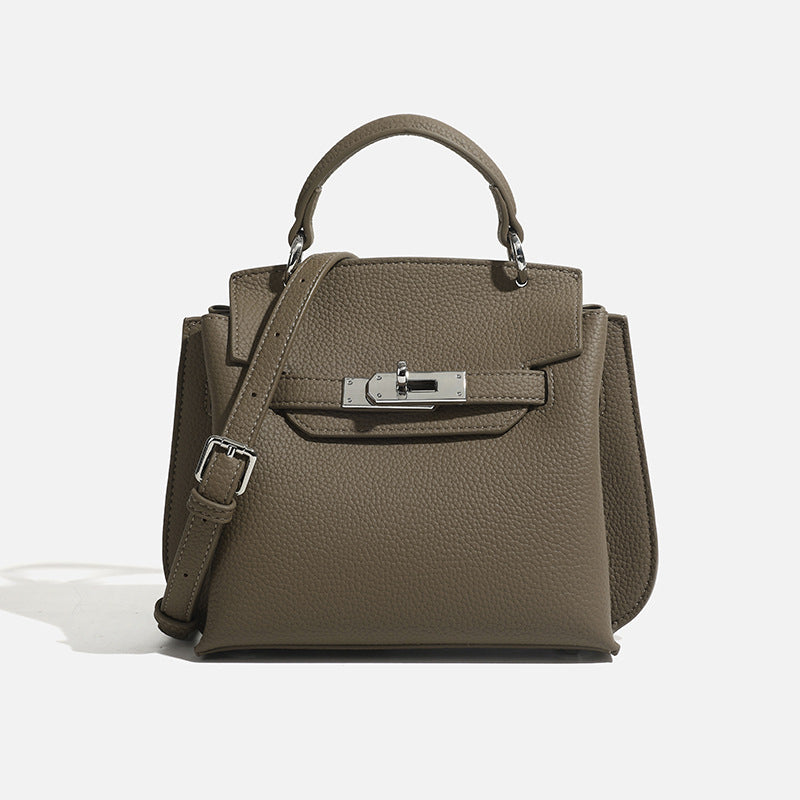 Women's High-grade Niche Commuter Retro Lychee Pattern Lock