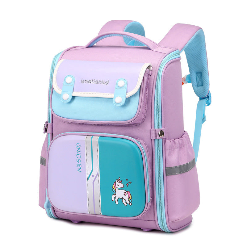 Women's & Men's & Light Tide British Burden Reduction Spine Elementary School Students' Schoolbags