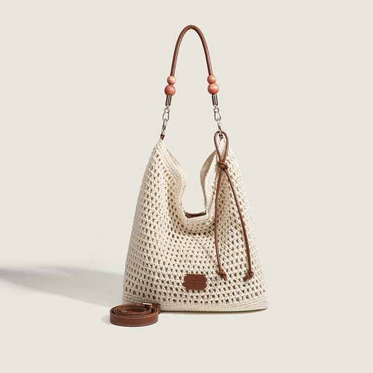 Women's Style Woven Vacation Retro Rattan Large Capacity Shoulder Bags