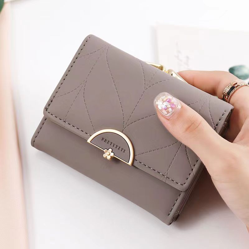 Women's Short Niche Fresh Multiple Slots Folding College Bags