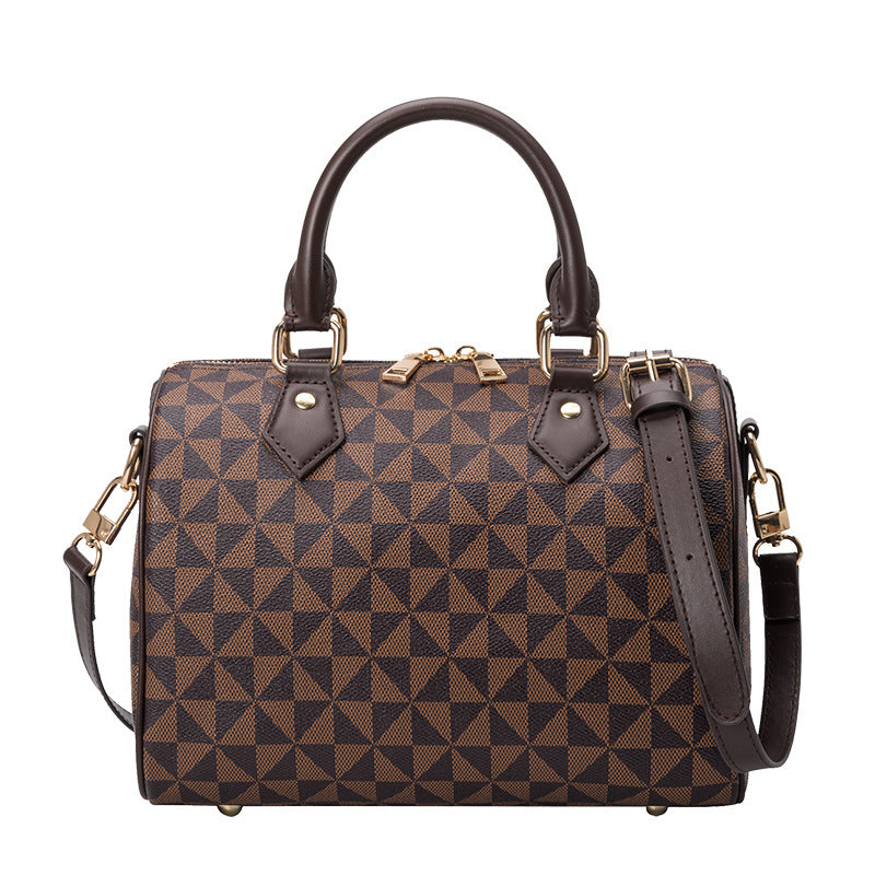 Women's Simple Easy To Match Boston Print Bags