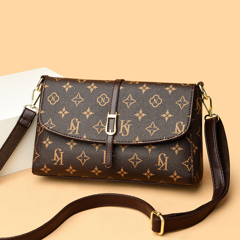 Mother's Soft Leather Western Style Underarm Women's Messenger Bag