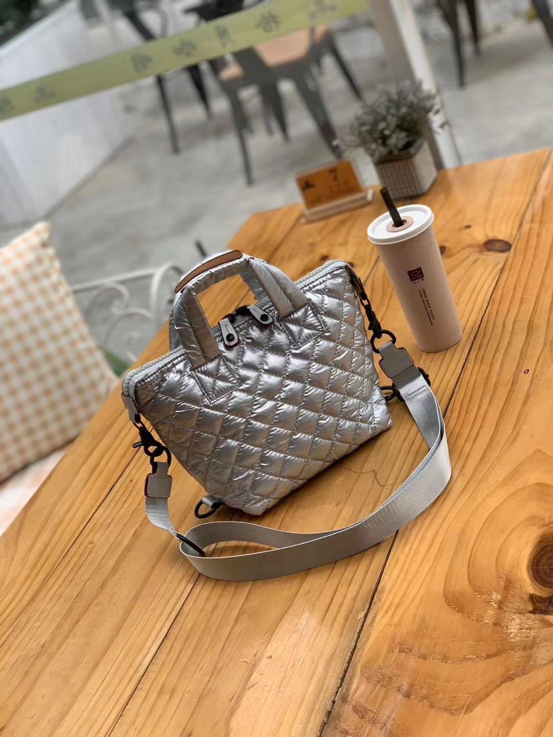 Korean Style Space Cotton Textured Nylon Crossbody Bags