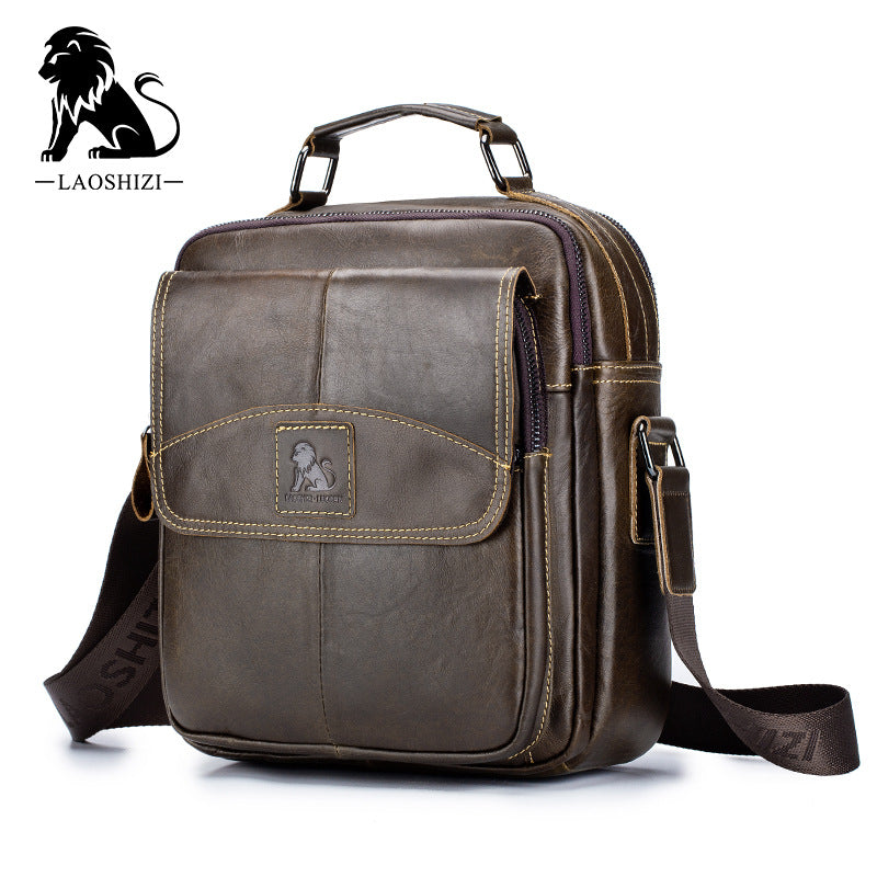 Men's Top Layer Cowhide Fashion Business Multifunction Men's Messenger Bags
