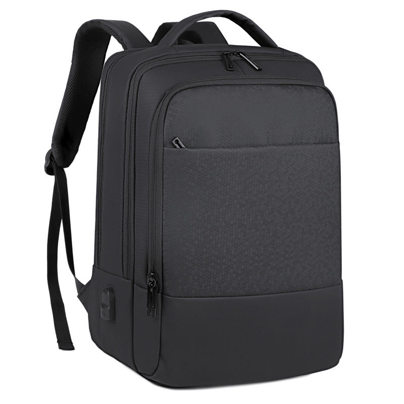 Men's Simple Waterproof Multifunctional Business Commute Inch Backpacks