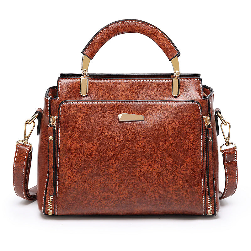 Women's Simple Spring Hand Carrying Temperament Oil Tote Bags