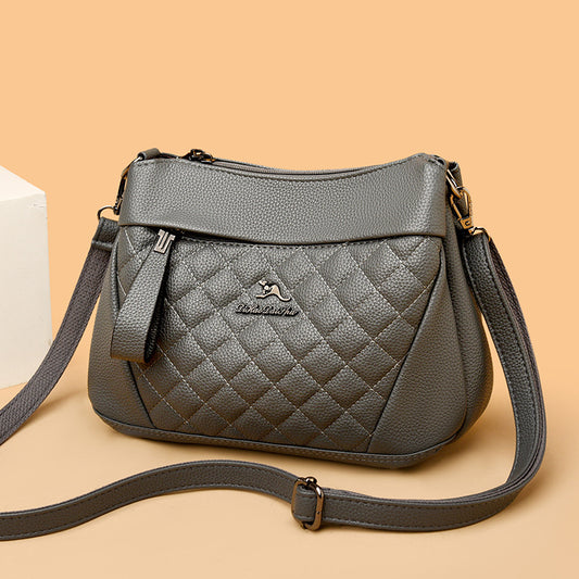 Women's Embroidered Sheepskin Rhombus Mother Warm Color Small Square Bags