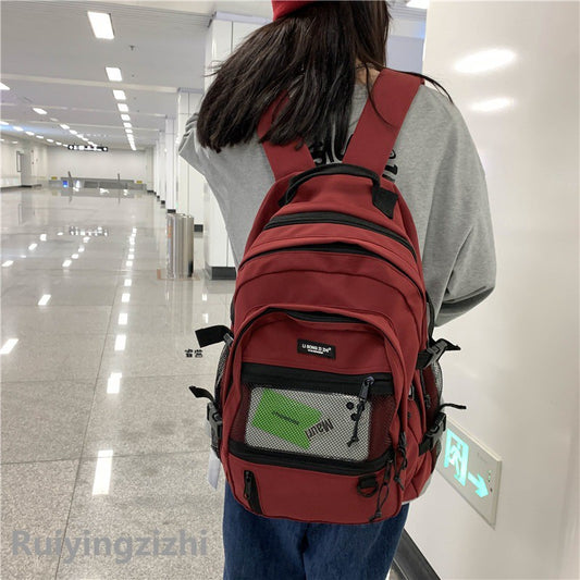 Women's Style Trendy Cool Retro Korean High Backpacks