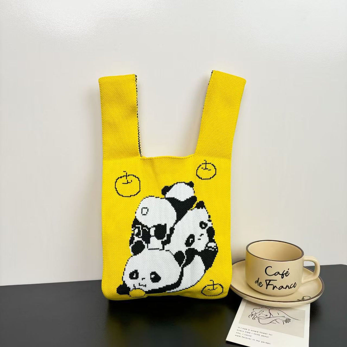 Women's Cute Panda Knitted Gift Niche High-grade Women's Handbag