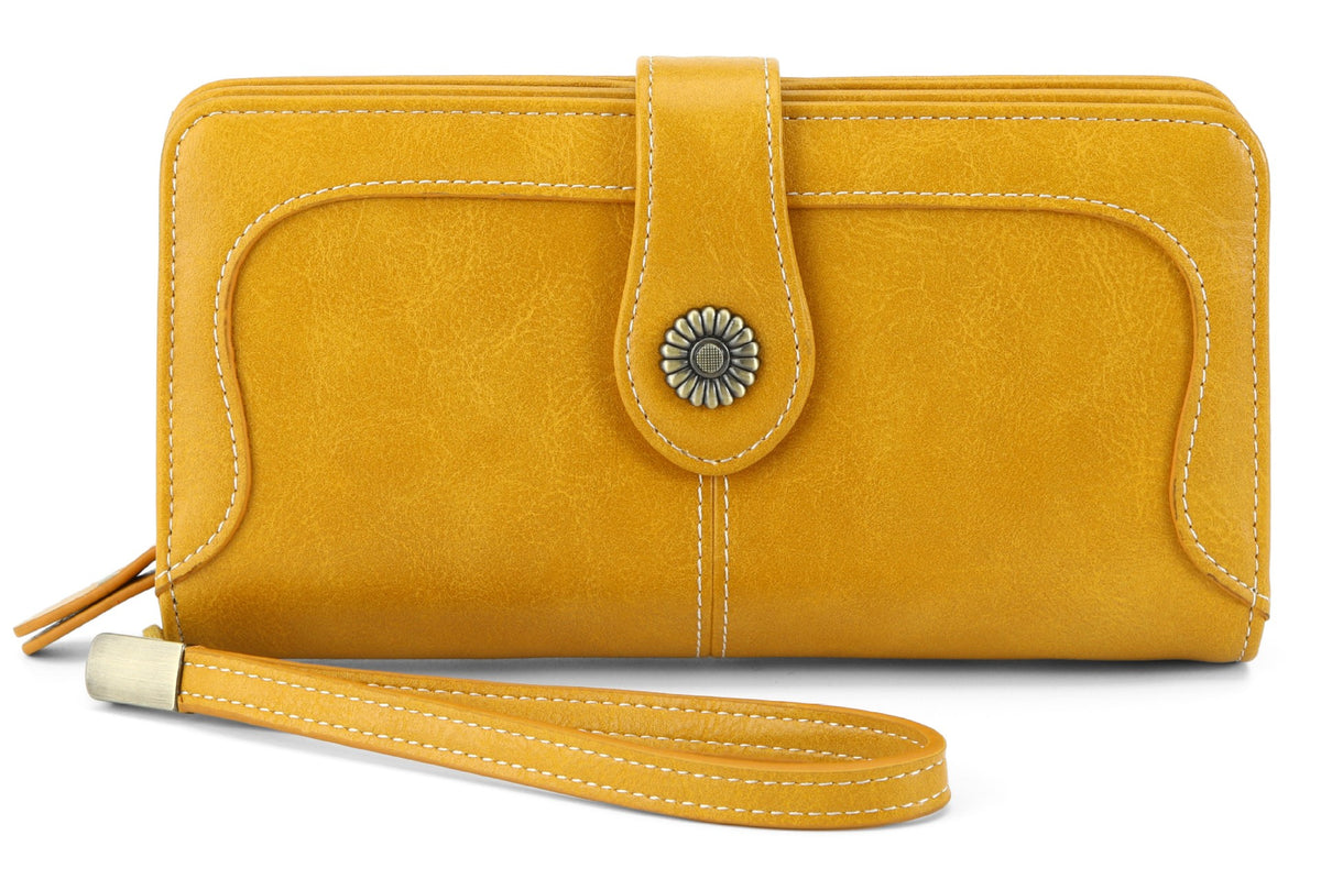 Female Retro Oil Wax Skin Multiple Ladies Wallet