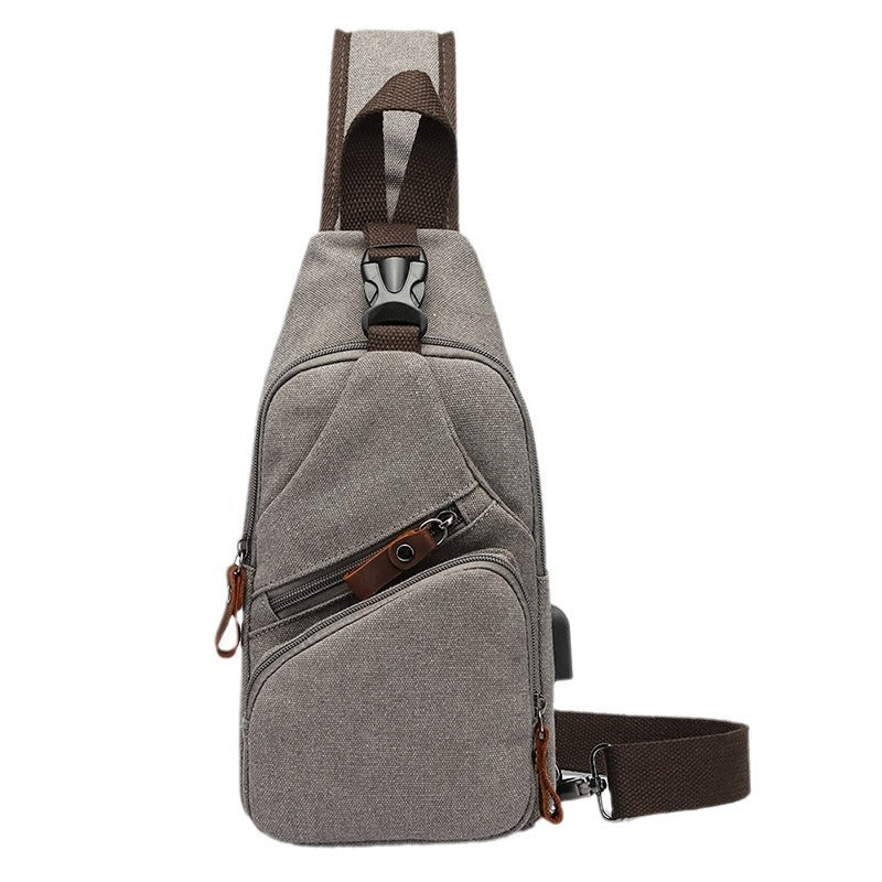 Men's Unique Versatile Elegant Vintage Canvas Men's Chest Bags