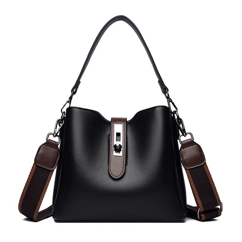 Women's Genuine Leather Fashion Mom Simple Strap Shoulder Bags