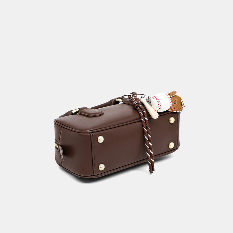 Women's Genuine Leather High-grade Boston Pillow Shoulder Bags