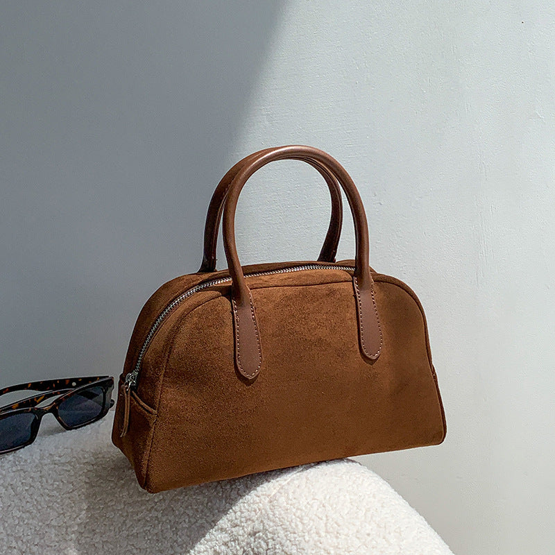 Women's Elegance Retro Large Capacity Design Suede Handbags