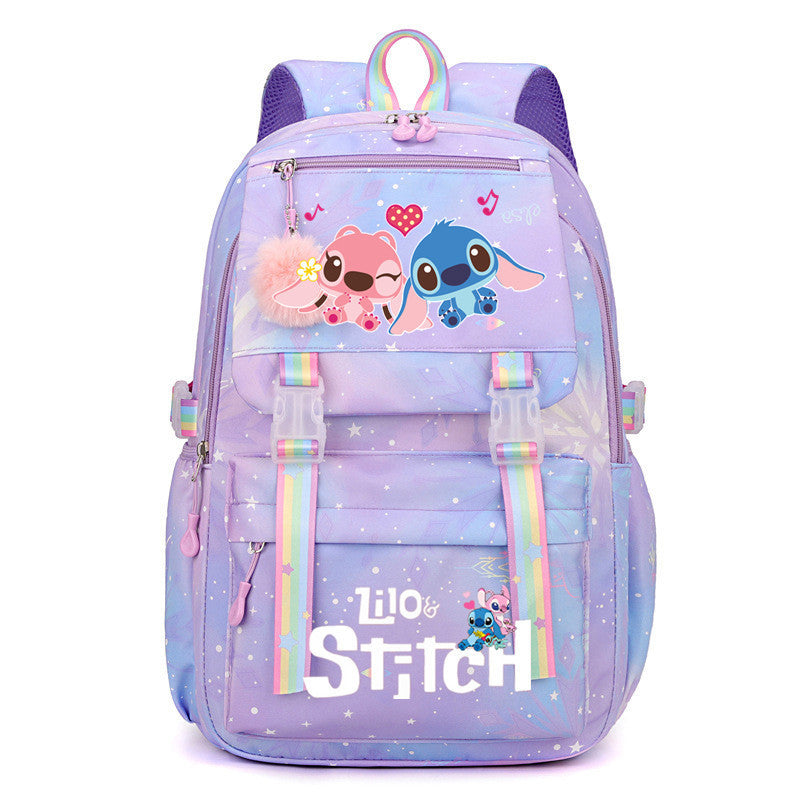 Star Stitch Large Capacity Rainbow Printing Backpacks