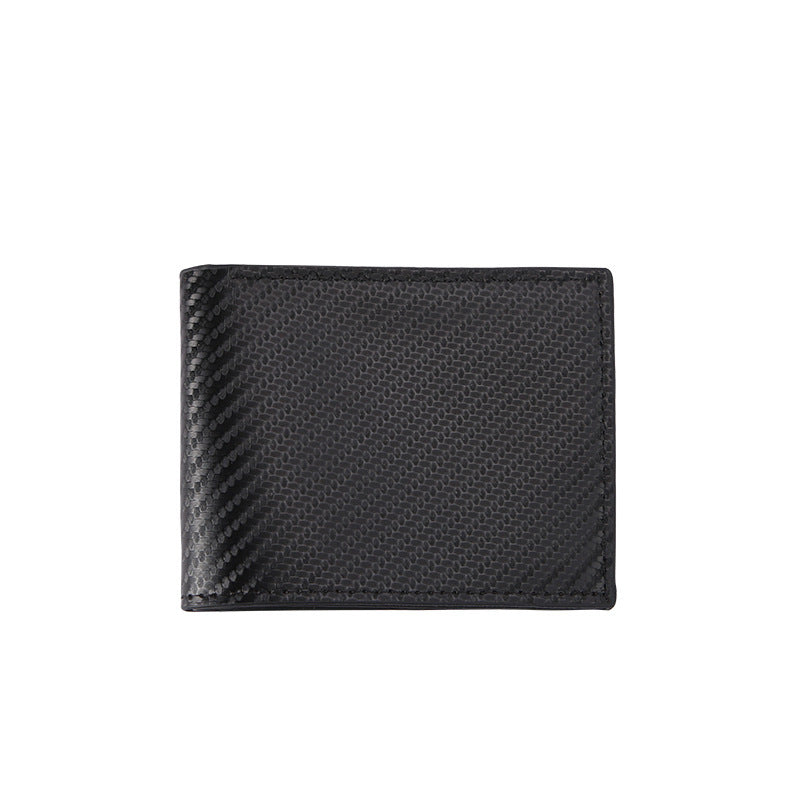 Men's Short Man's Carbon Fiber Pattern Large Men's Wallets
