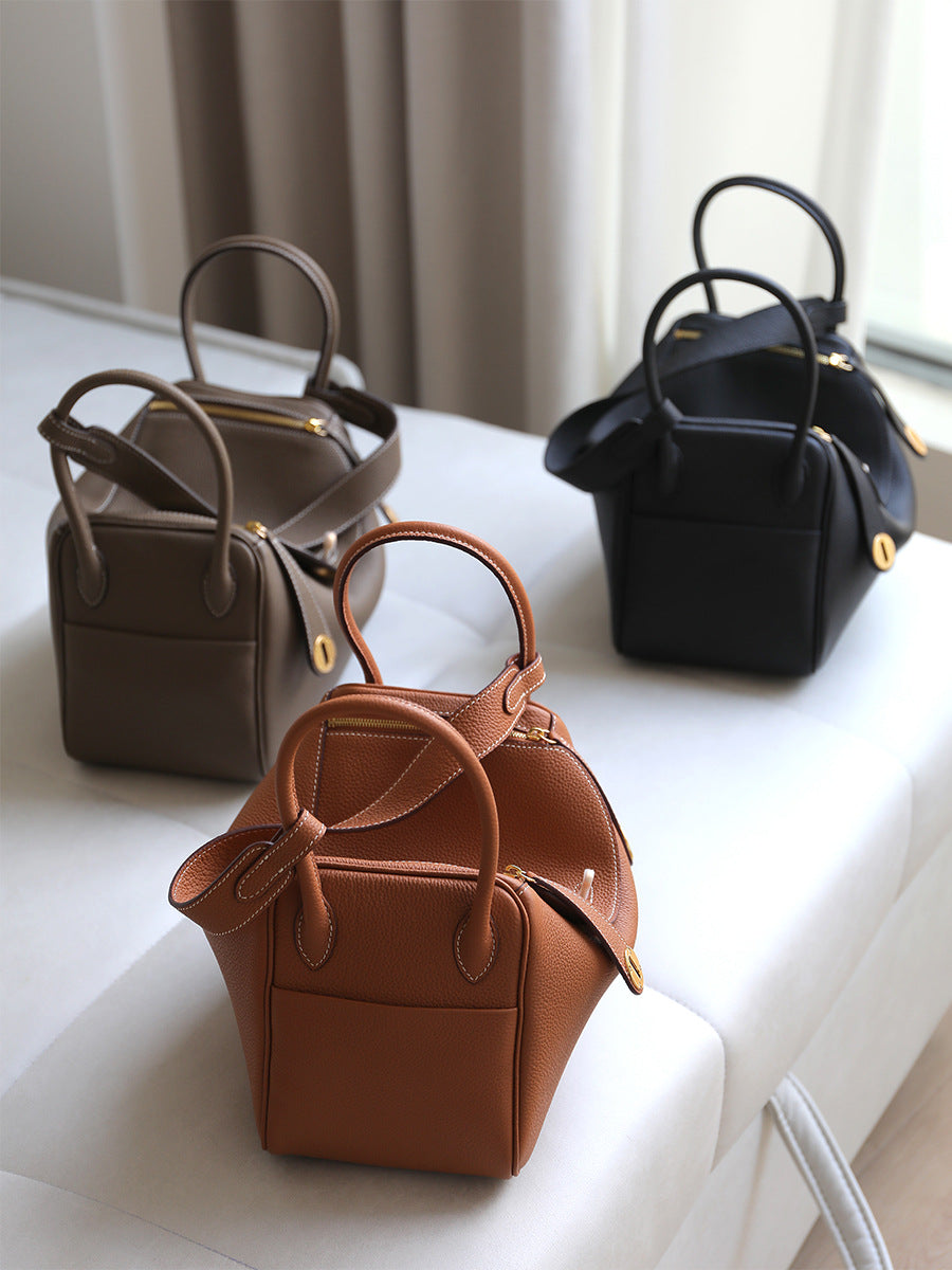 Lindy Genuine Cattlehide Leather Surface High Hand Crossbody Bags