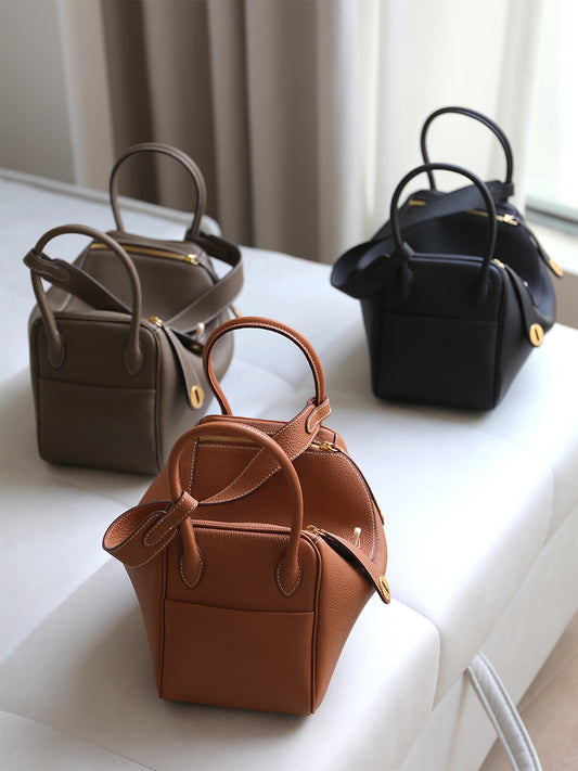 Lindy Genuine Cattlehide Leather Surface High Hand Crossbody Bags