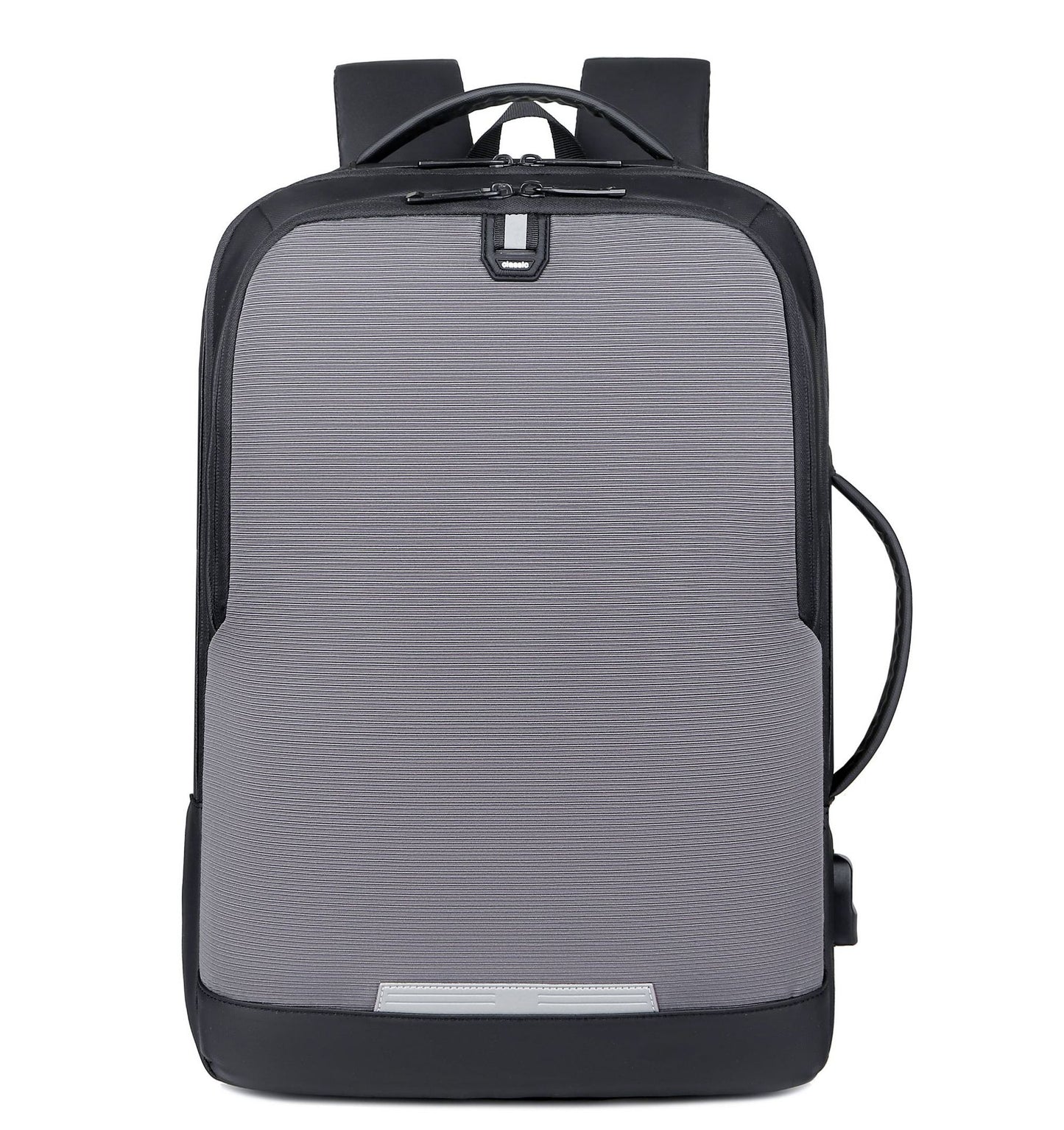 Men's Waterproof Charging Reflective Expansion Business Contrast Backpacks