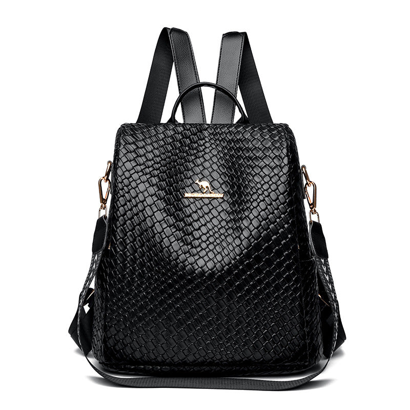 Pretty Popular Woven Leather Cheap Selling Backpacks