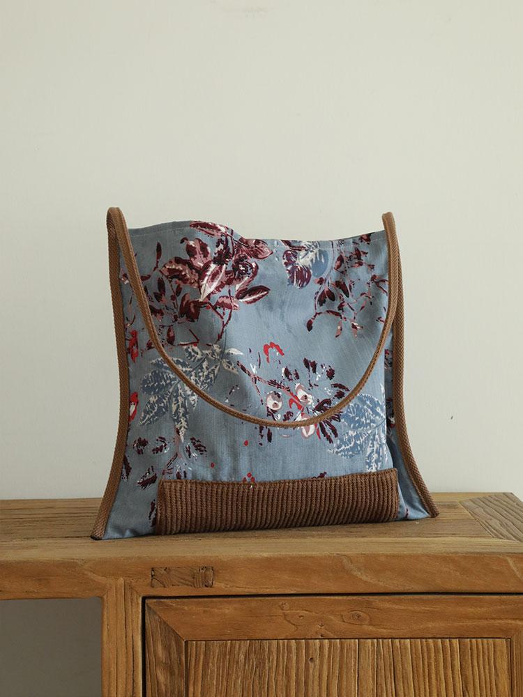 Women's Cool Linen Retro Floral Lightweight Shoulder Bags