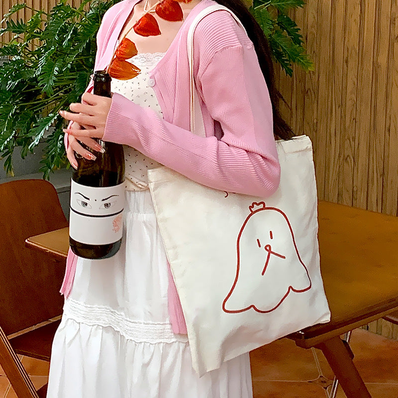 Female Individual Canvas Commuter Literary Underarm Women's Shoulder Bag