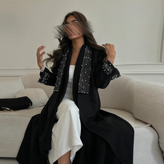 Women's Graceful Rhinestone Fashion Robe Commuter Clothing