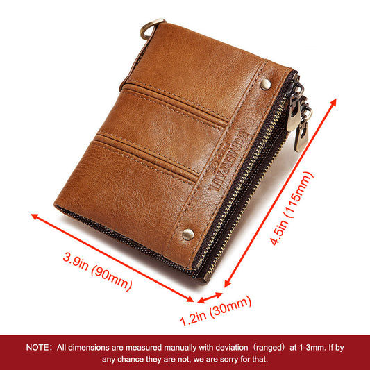 Men's Paul Credit Top Layer Leather Short Men's Wallets