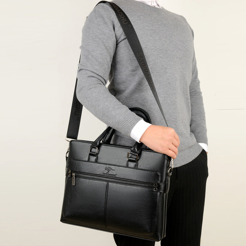 Men's Kangaroo Business Large Capacity Computer Men's Handbags