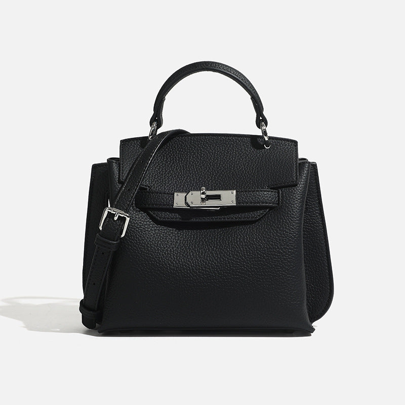 Women's High-grade Niche Commuter Retro Lychee Pattern Lock