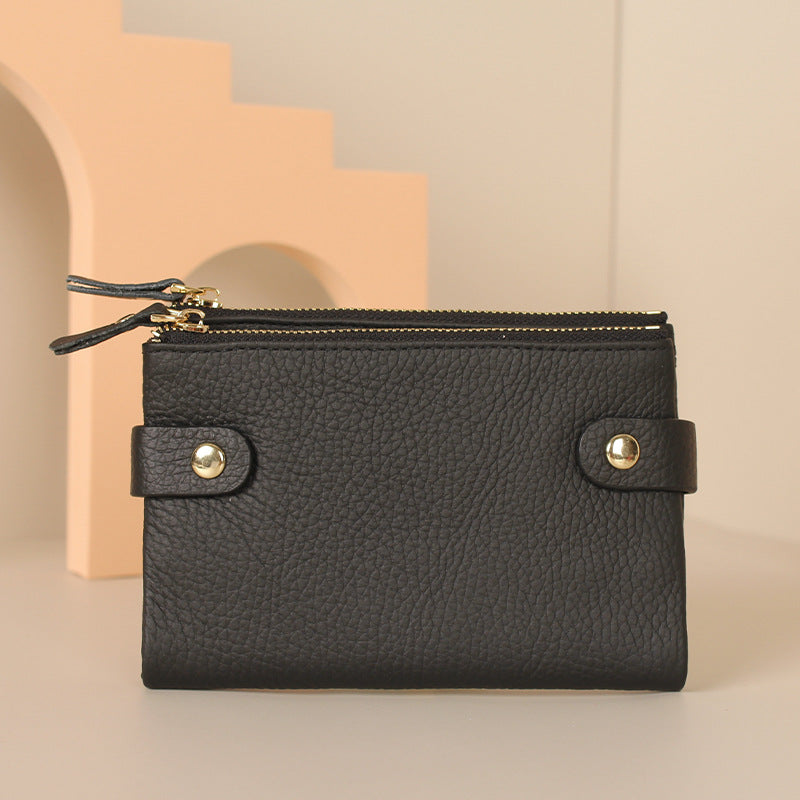 Genuine Leather First Layer Cowhide Korean Purses