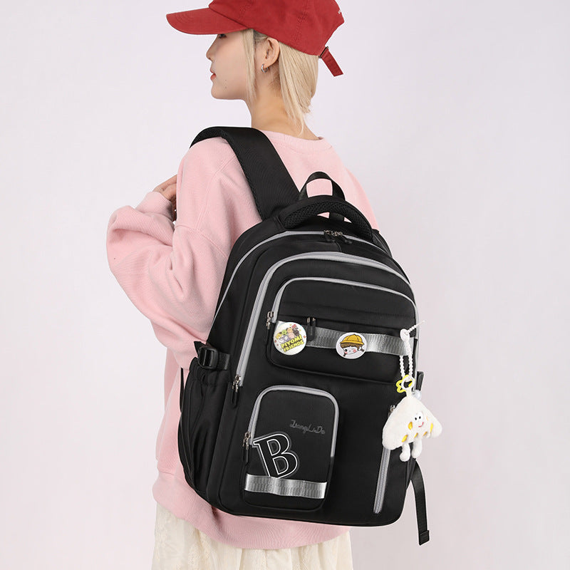 High Large Capacity Waterproof Stain Resistant Middle School Students' Schoolbags